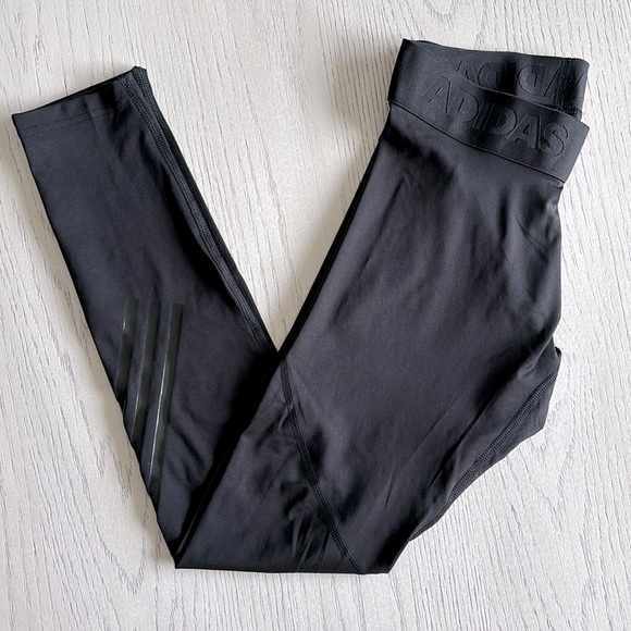 adidas Pants - Adidas Womens Size M Alphaskin Climalite Crop Leggings Black
